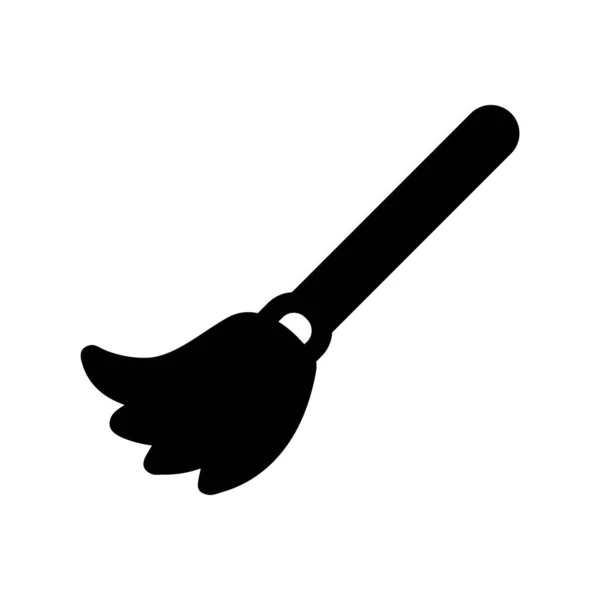 Broom Glyph Vector Icon Desig — Stock Vector