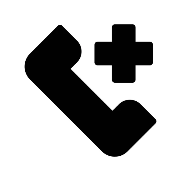 Chamada Emergência Glyph Vector Icon Desig — Vetor de Stock