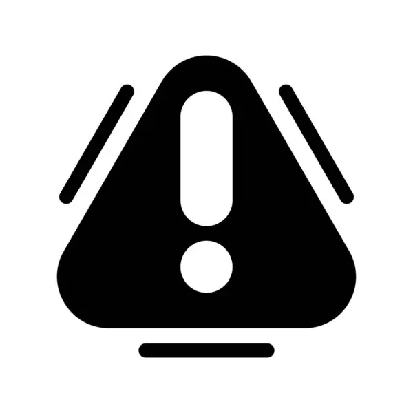 Alert Glyph Vector Icon Desig — Stock Vector