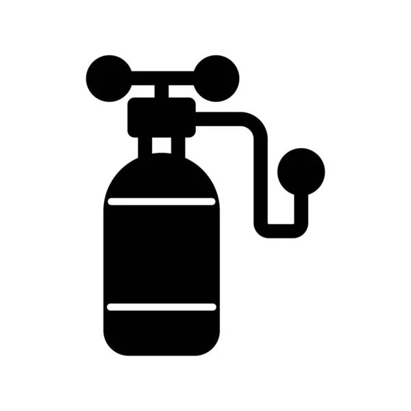 Oxygen Tank Glyph Vector Icon Desig — стоковий вектор