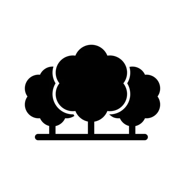 Forest Glyph Vector Icon Desig — Stockvektor