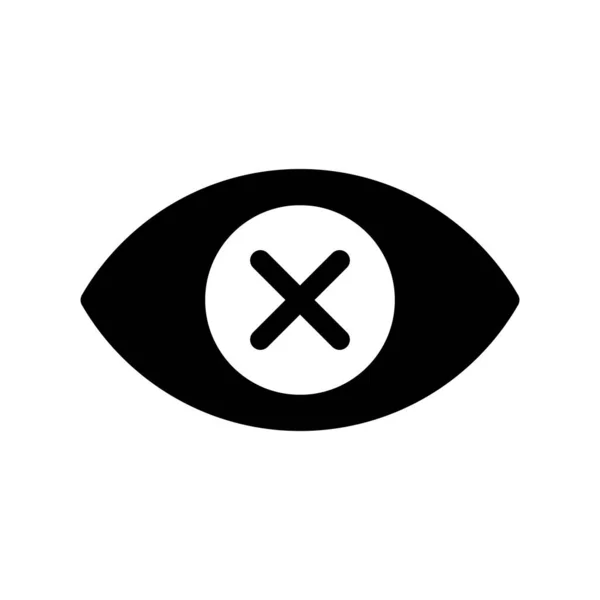 Blind Eye Glyph Vector Icon Desig — Διανυσματικό Αρχείο