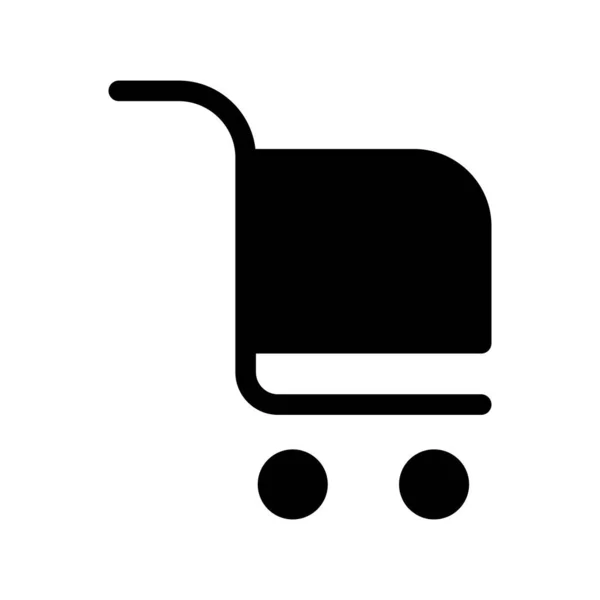 Carrinho Compras Glyph Vector Icon Desig — Vetor de Stock