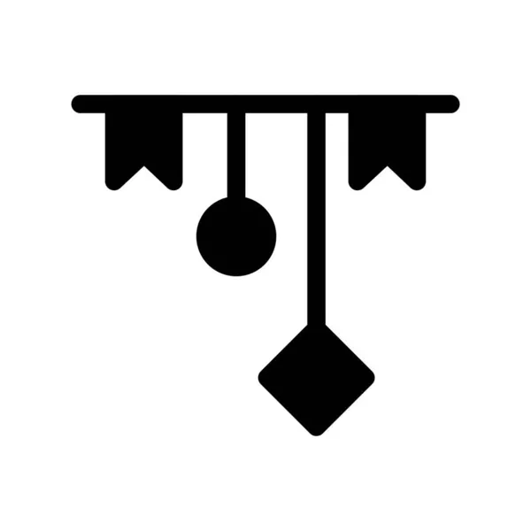 Garland Glyph Vector Icon Desig — Stock Vector
