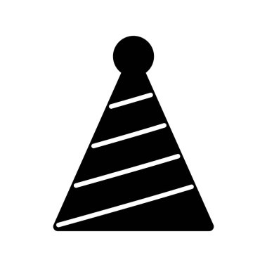 Parti Şapkası Glyph Vektör Simgesi Tasarımı