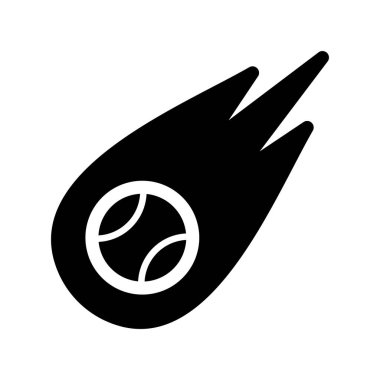 Meteor Glyph Vektör Simgesi Tasarımı