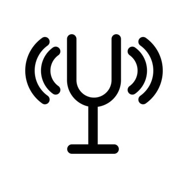 Fork Glyph Vektör Simgesi Tasarımı Ayarlanıyor