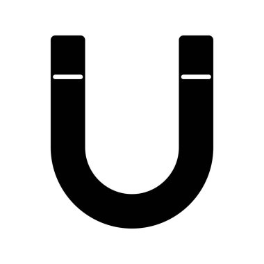 Magnet Glyph Vektör Simgesi Tasarımı