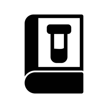 Kitap Glyph Vektör Simgesi Tasarımı