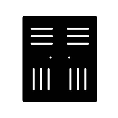 Dolaplar Glyph Vektör Simgesi Tasarımı