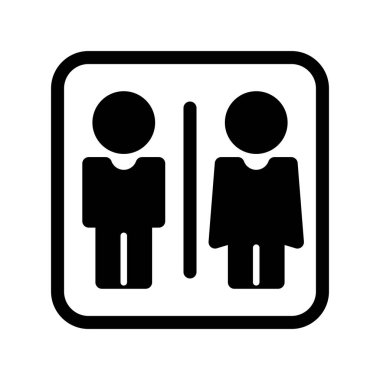 Tuvalet Kabartma Vektörü Simgesi Tasarımı