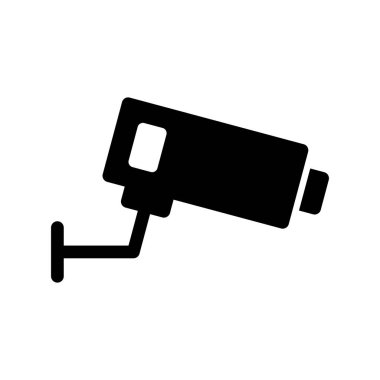 CCTV Glyph Vektör Simgesi Tasarımı