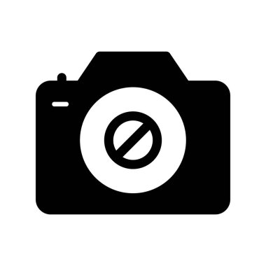 Kamera Kabartma Vektör Simgesi Tasarımı Yok