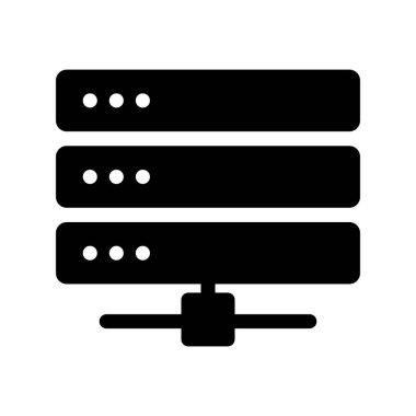 Sunucu Glyph Vektör Simgesi Tasarımı