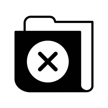 Dizin Glyph Vektör Simgesi Tasarımı Sil