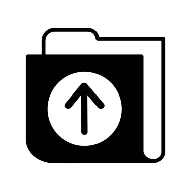 Dizin Glyph Vektör Simgesi Tasarımı Yükle