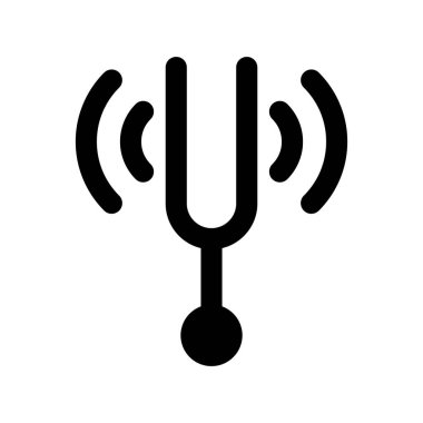 Fork Glyph Vektör Simgesi Tasarımı Ayarlanıyor