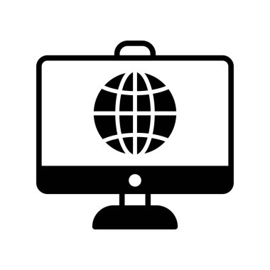 Lcd Glyph Vektör Simgesi Tasarımı