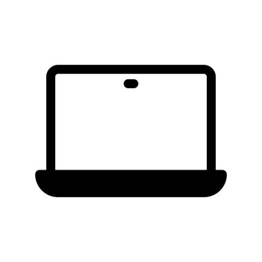  Laptop Glyph Vektör Simgesi Tasarımı