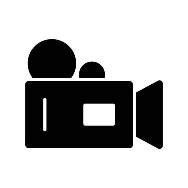 Video Recorder Glyph Vector Icon Desig — Stockvektor