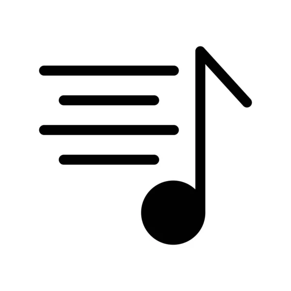 Música Glyph Vector Icon Desig — Archivo Imágenes Vectoriales