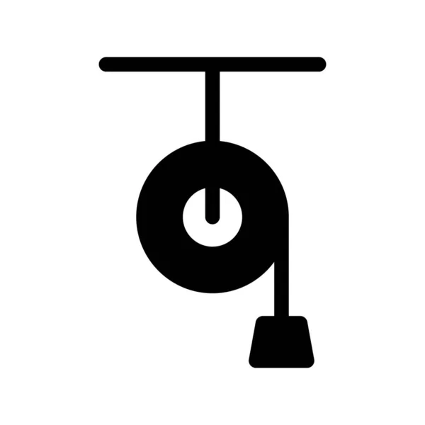 Flaschenzug Glyph Vector Icon Desig — Stockvektor