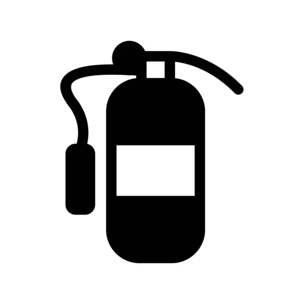 Extintor Incêndio Glyph Vector Icon Desig —  Vetores de Stock