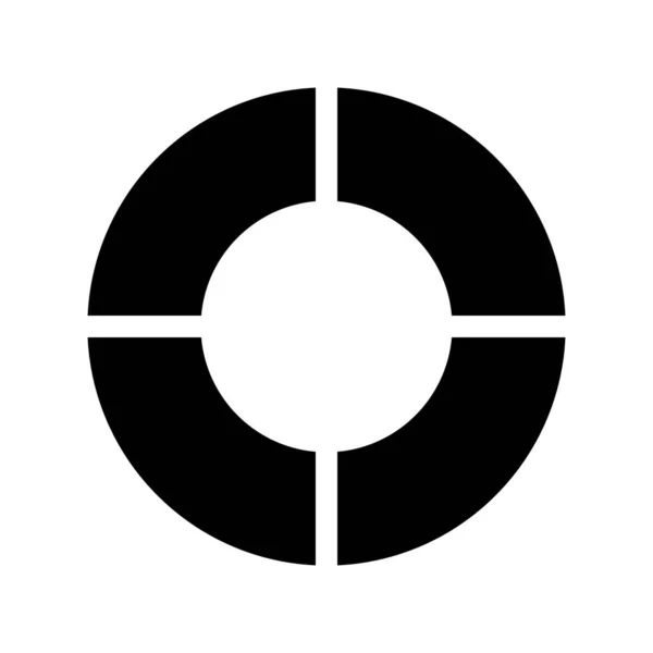 Lifesaver Glyph Vector Icon Desig — Stock Vector