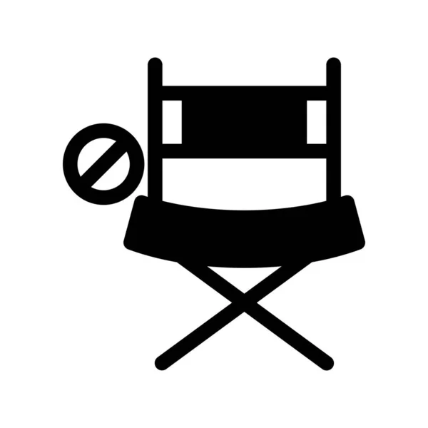 Kein Stuhl Glyph Vector Icon Desig — Stockvektor