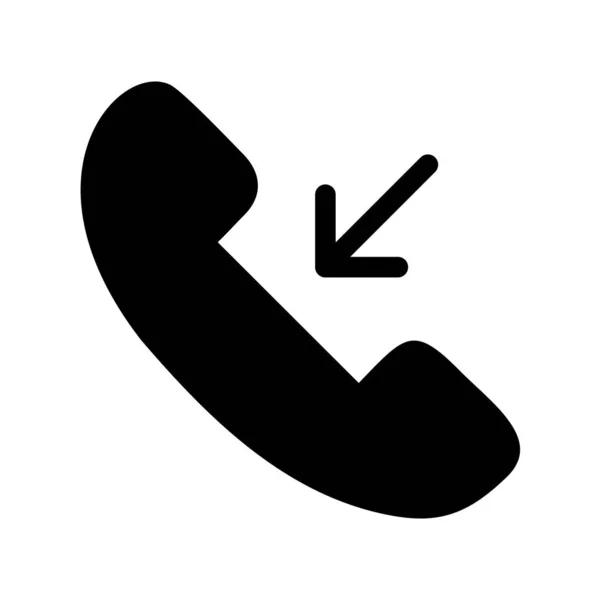 Incoming Call Glyph Vector Icon Desig — Stock Vector