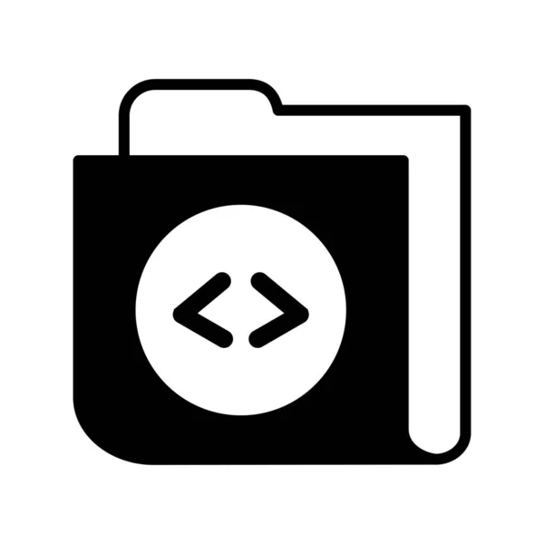 Sign Folder Glyph Vector Icon Desig — Stockvektor