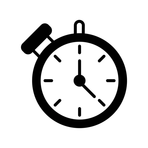 Stop Watch Glyph Icona Vettoriale Design — Vettoriale Stock