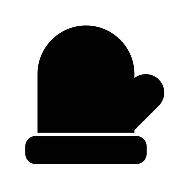 Eldivenler Glyph Vektör Simgesi Tasarımı