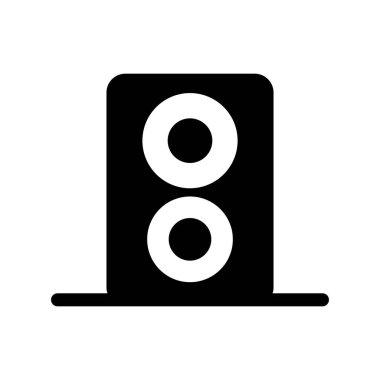 Sözcü Glyph Vektör Simgesi Tasarımı