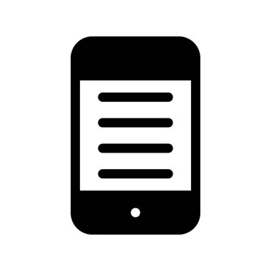 Ebook Glyph Vektör Simgesi Tasarımı