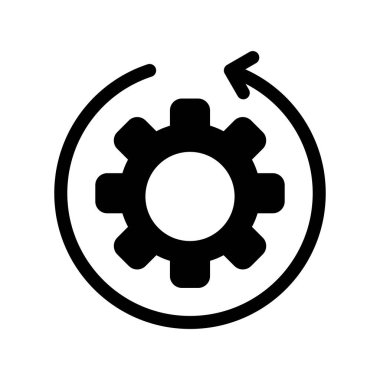 Özyineleme Glyph Vektör Simgesi Tasarımı