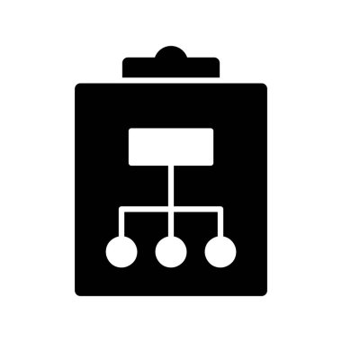 Çalışma Akımı Glyph Vektör Simgesi Tasarımı