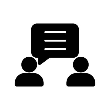  Konuşan Glyph Vektör Simgesi Tasarımı