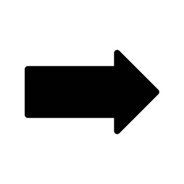 Sağa Döndür Glyph Vektör Simgesi Tasarımı