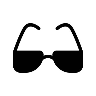 Gözlükler Glyph Vektör Simgesi Tasarımı