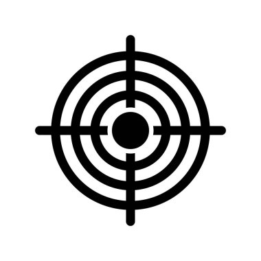  Hedef Glyph Vektör Simgesi Tasarımı