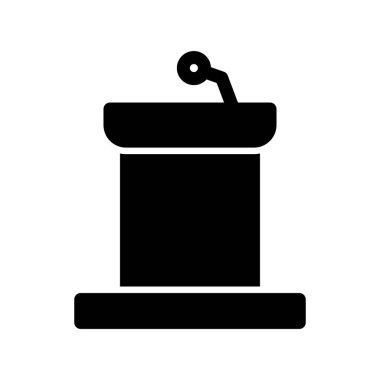 Podyum Glyph Vektör Simgesi Tasarımı