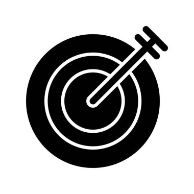 Hedef Glyph Vektör Simgesi Tasarımı