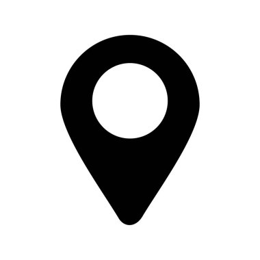 Konum Glyph Vektör Simgesi Tasarımı