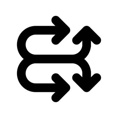 Kabaran Ok Glyph Vektör Simgesi Tasarımı