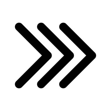 Sağ Ok Glyph Vektör Simgesi Tasarımı