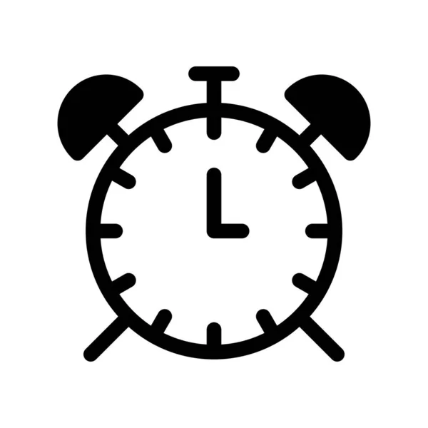 Alarm Clock Glyph Vector Icon Desig — Stock Vector