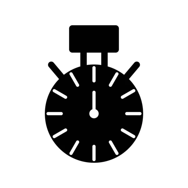 Годинник Гліф Векторна Піктограма Демонстрація — стоковий вектор