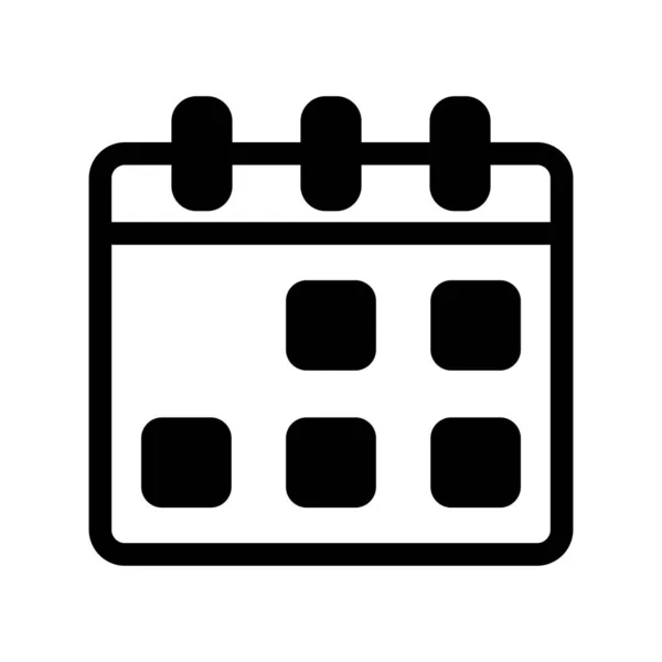 Calendar Glyph Vector Icon Desig — Stock Vector