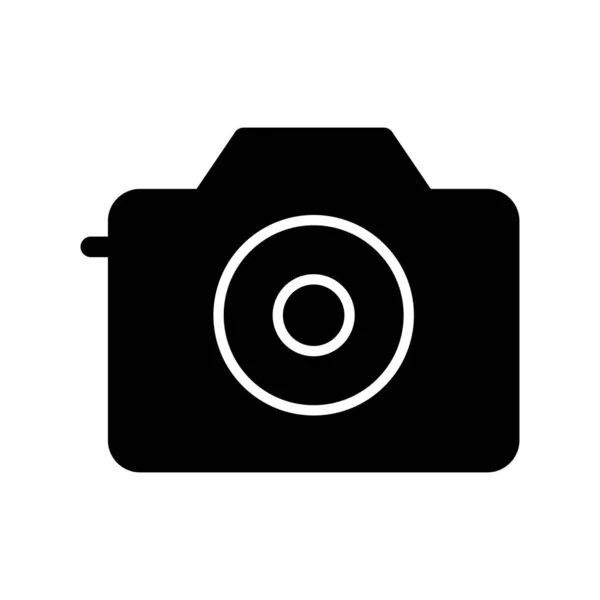 Камера Гліф Векторна Піктограма Демонстрація — стоковий вектор